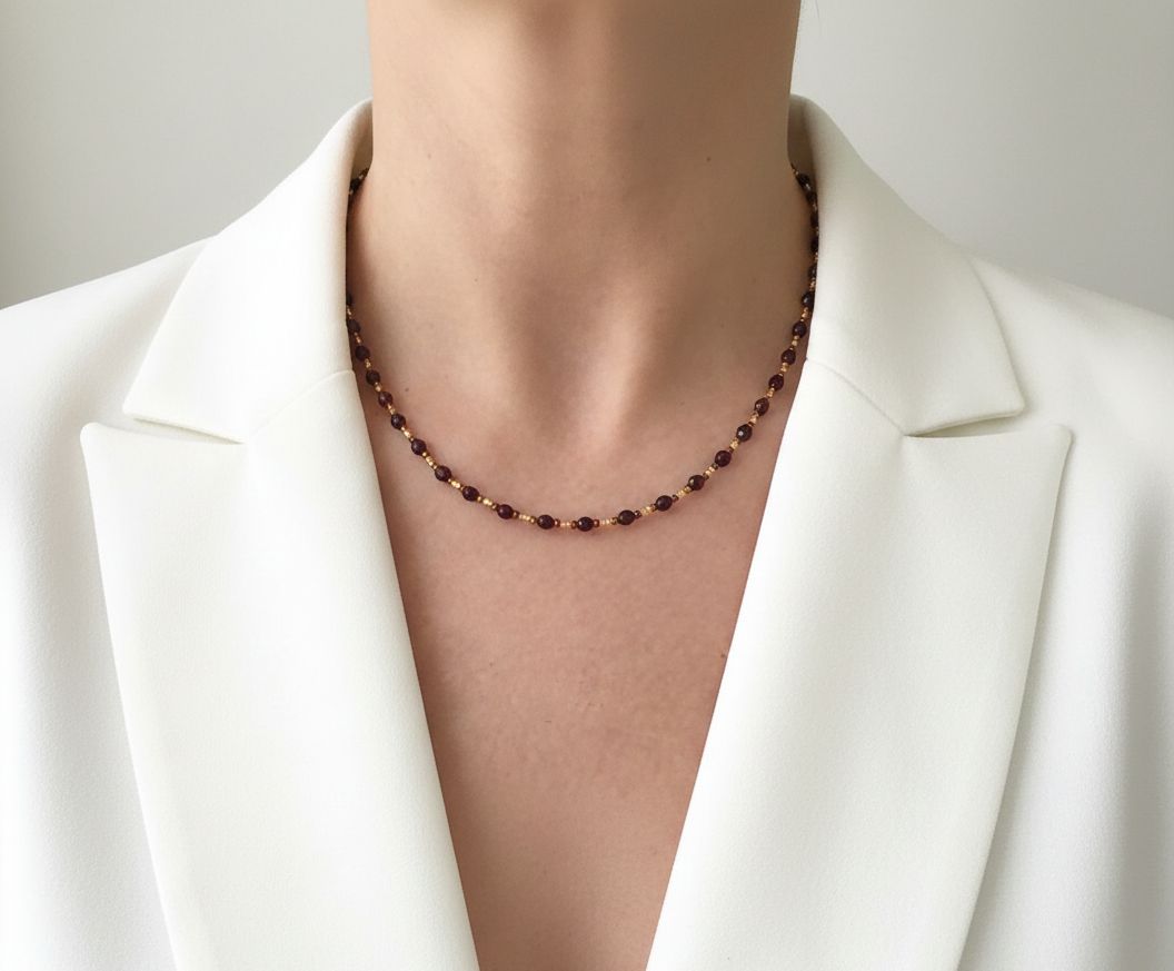 Naszyjnik z kryształów Fire Polish