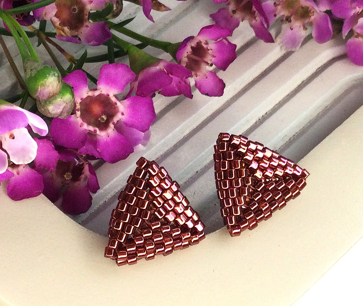 Kolczyki trójkąty Miyuki