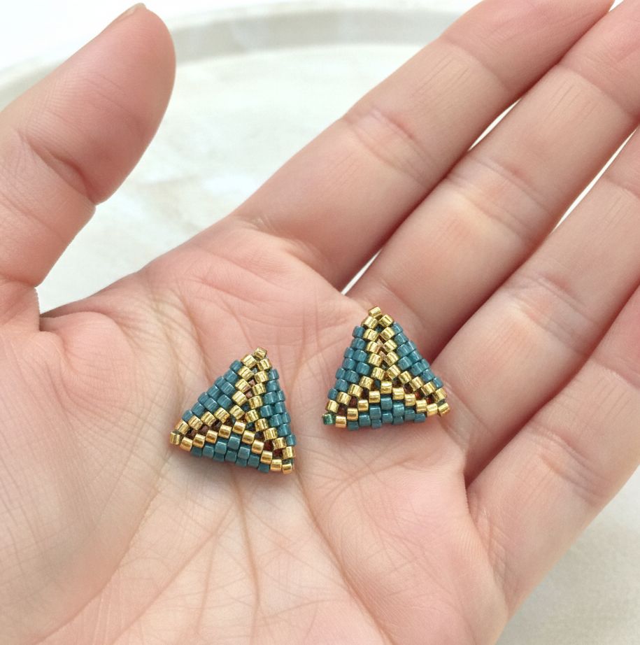 Kolczyki trójkąty Miyuki