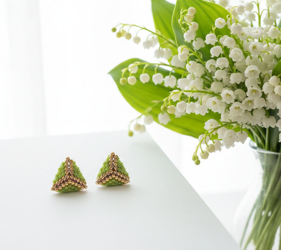 Kolczyki trójkąty Miyuki