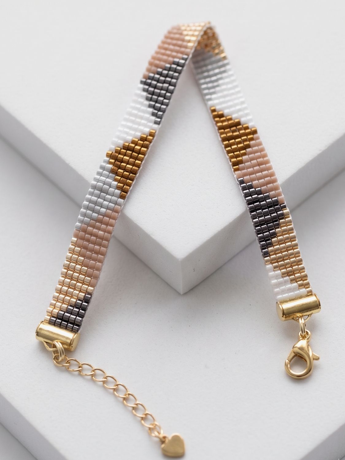 Bransoletka Miyuki Triangle Grey