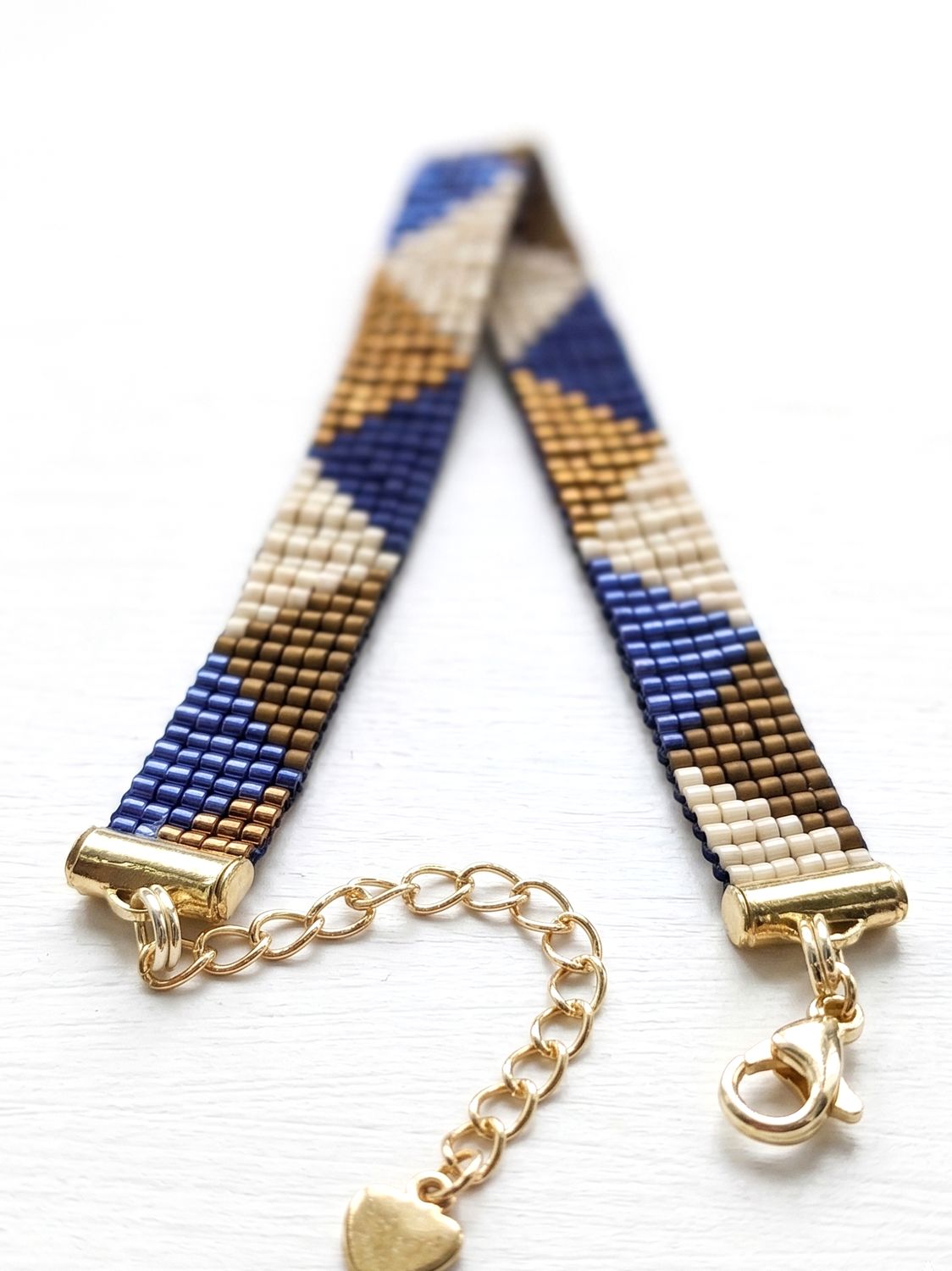 Bransoletka Miyuki Triangle Blue