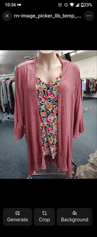 Torrid pink chiffon long duster kimono size 5x