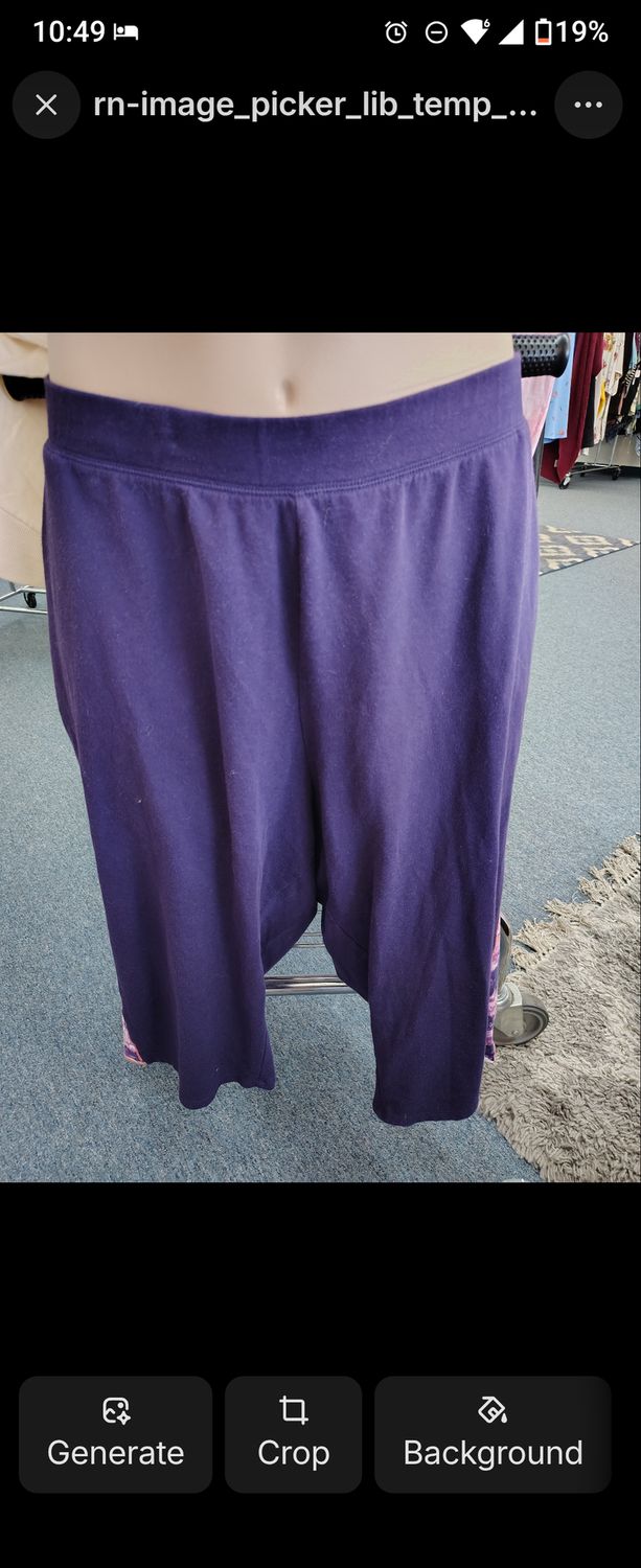 Catherines purple yoga capri lounge pants size 4x
