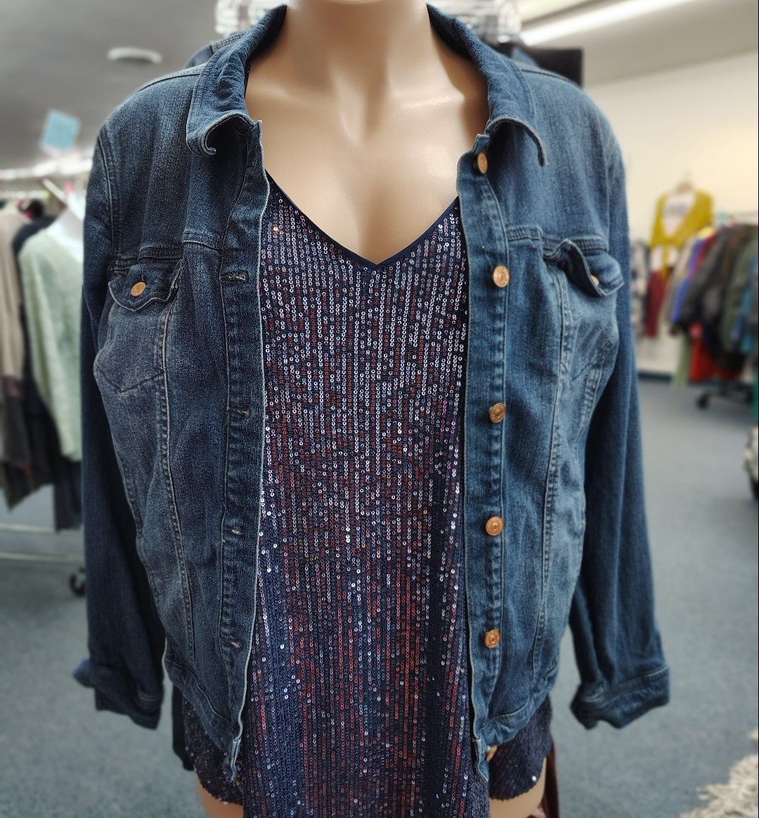 Gloria Vanderbilt stretch denim jacket size 3x