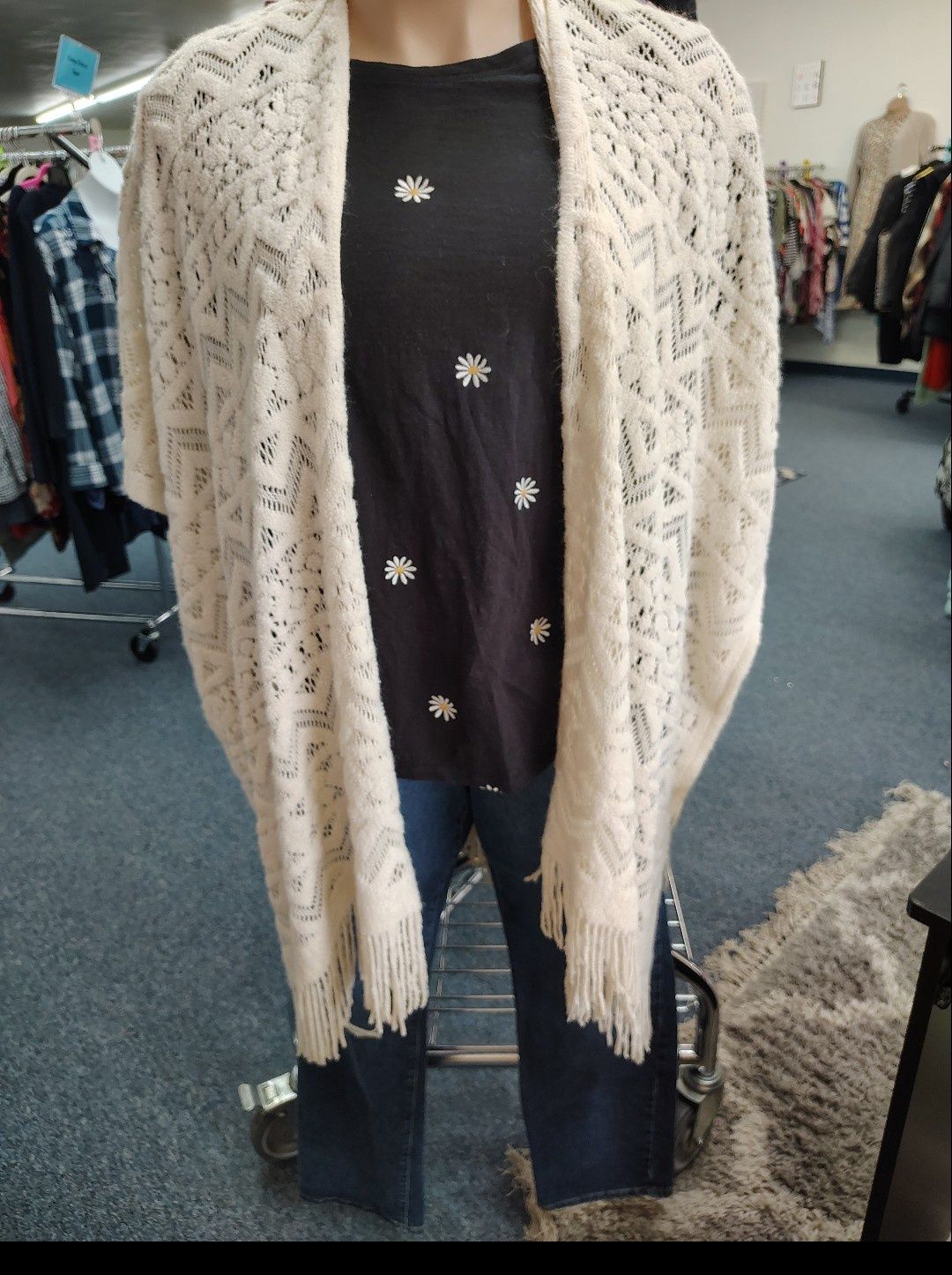 Sonoma cream soft kimono coverup one size NWT