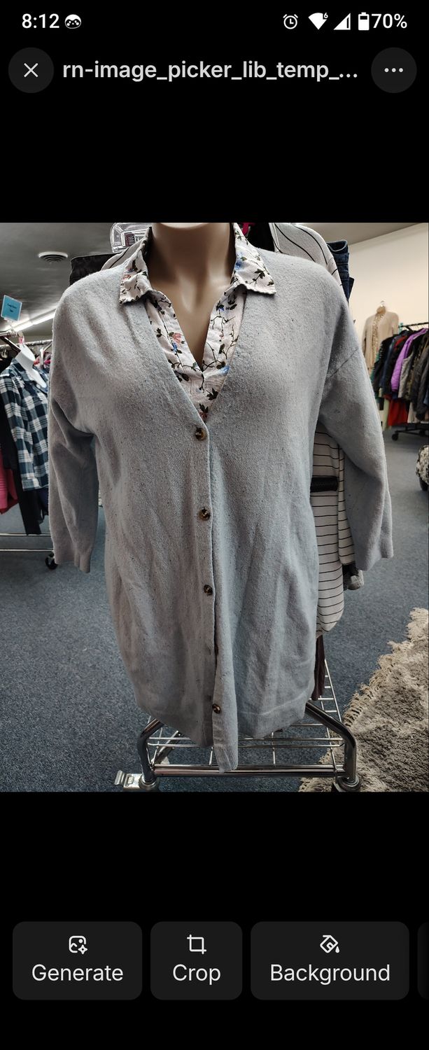 Ann Taylor light blue longer cardigan size xxl