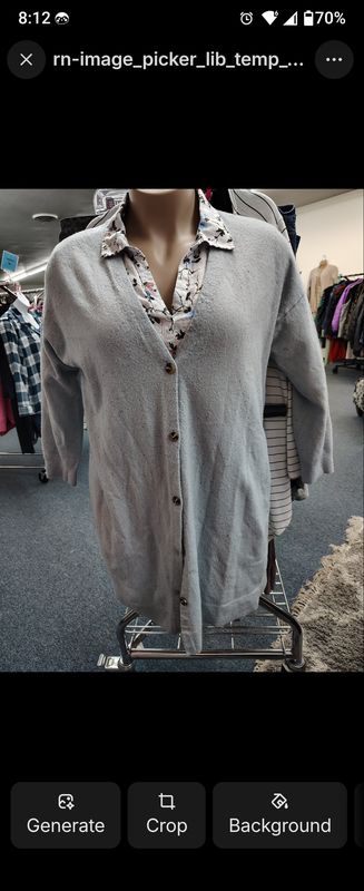 Ann Taylor light blue longer cardigan size xxl