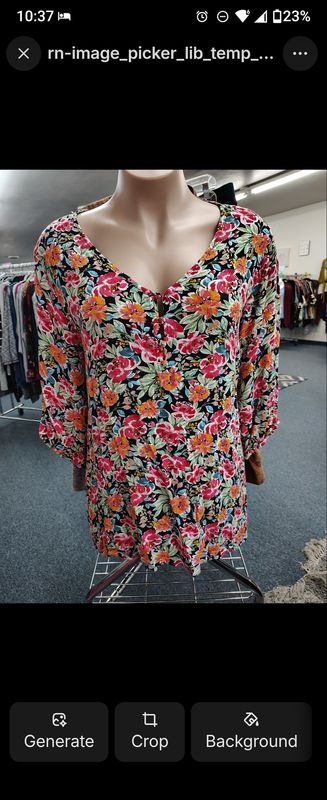 Torrid floral tie back tunic top with buttons size 5x