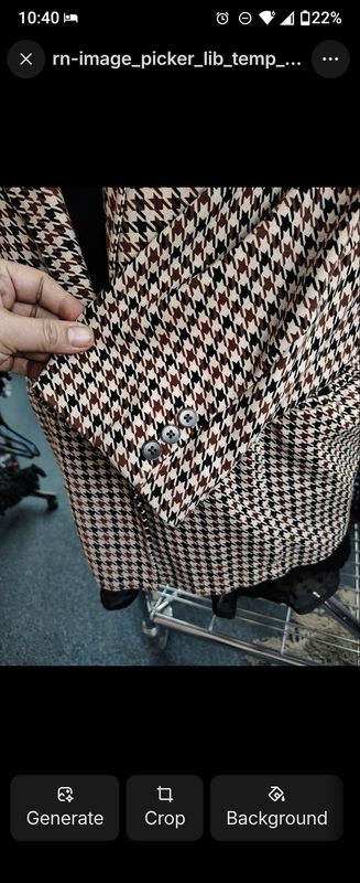 Studio by Torrid brown and black argyle print blazer jacket size 6x
