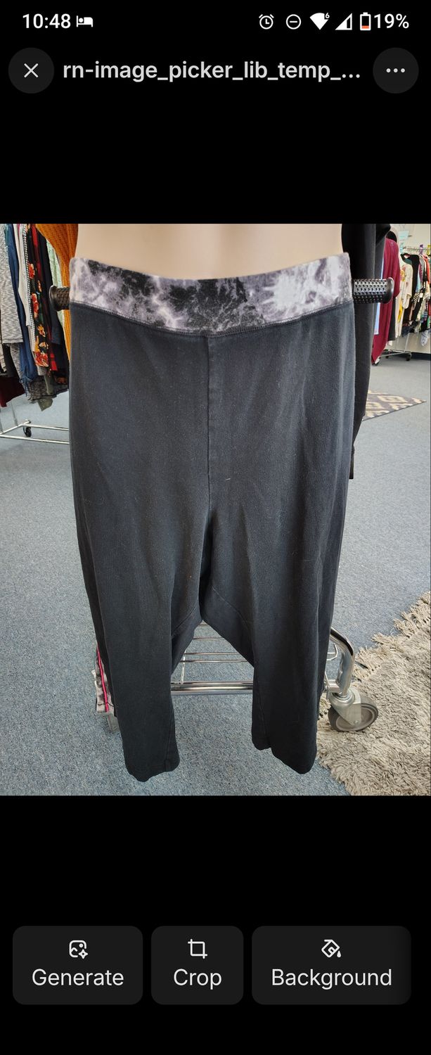 Catherines yoga capri lounge pants black size 4x