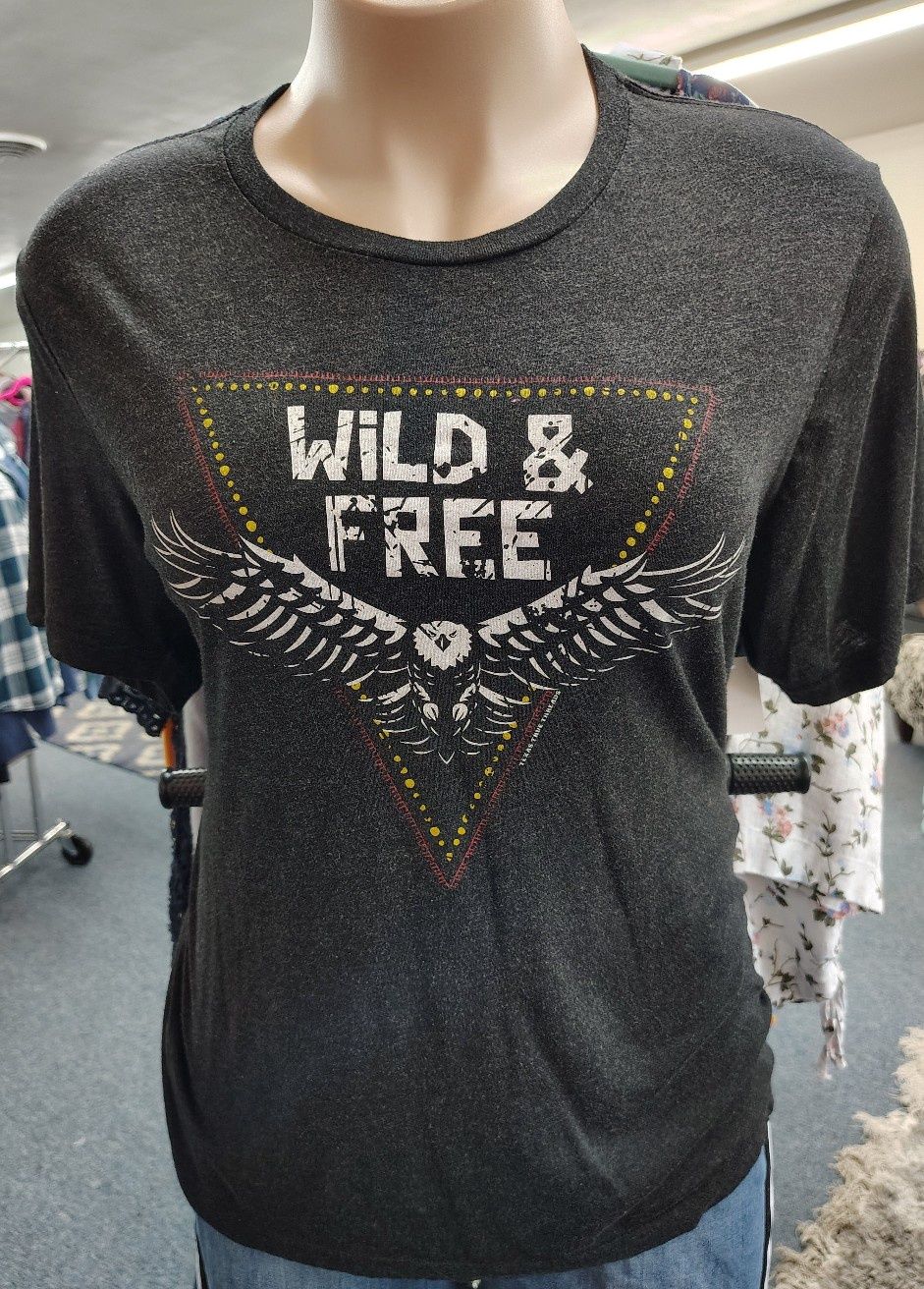 Texas True black wild and free eagle graphic tee 2xl