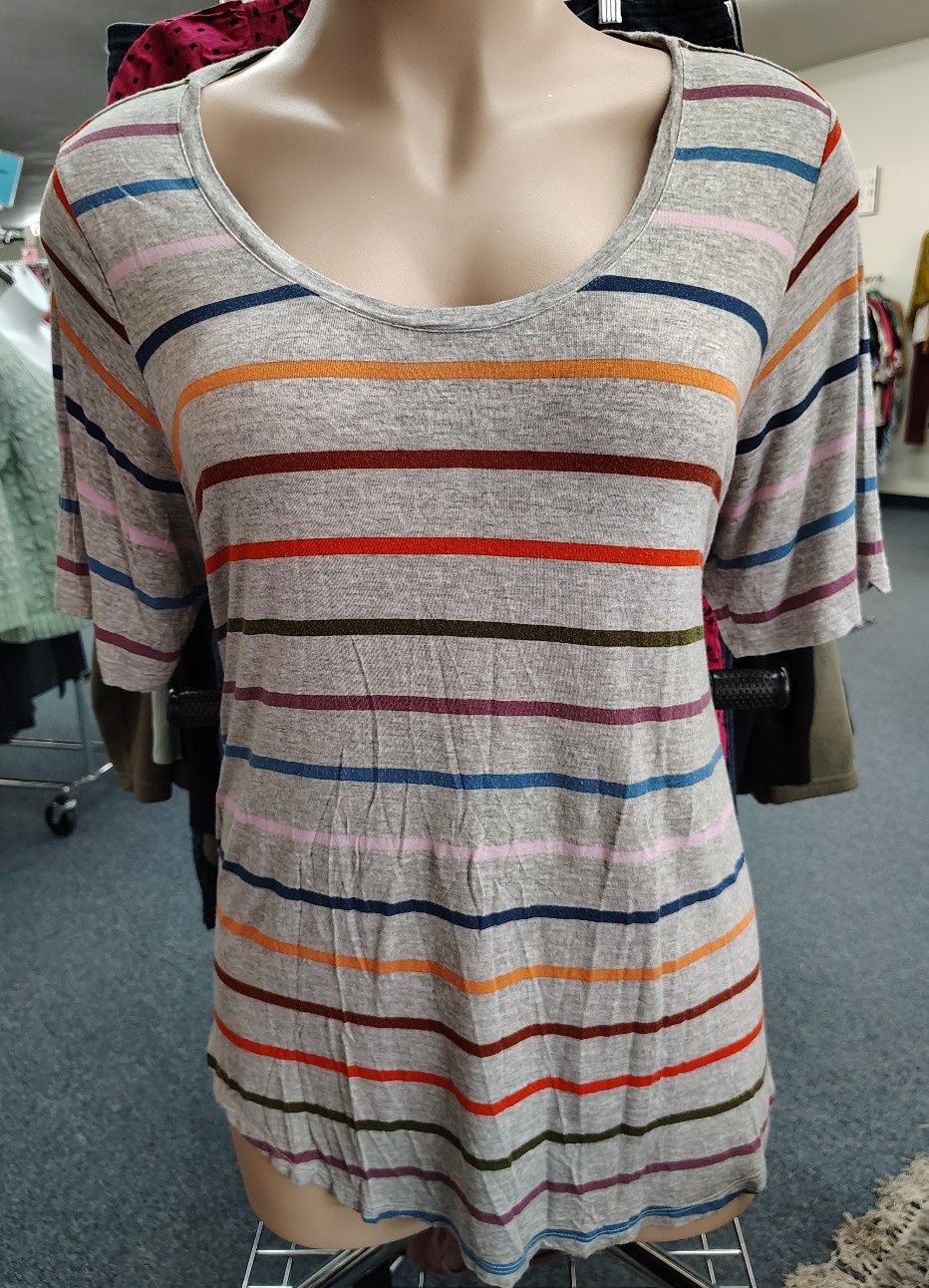 Maurices 24/7 striped gray tee size 2x