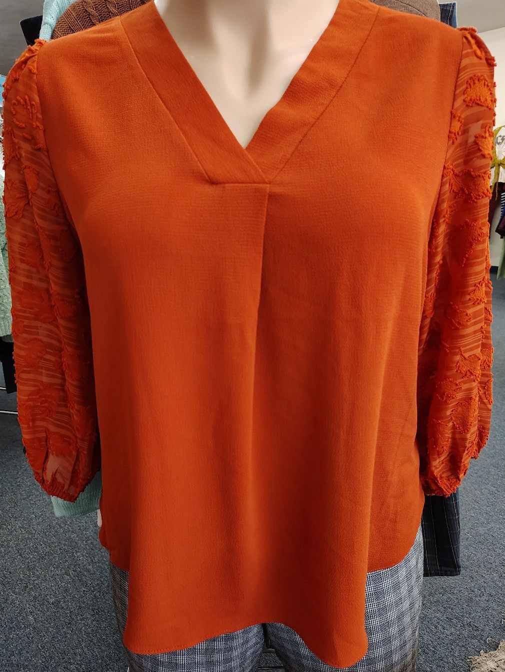 Cato orange dressy work top size xl