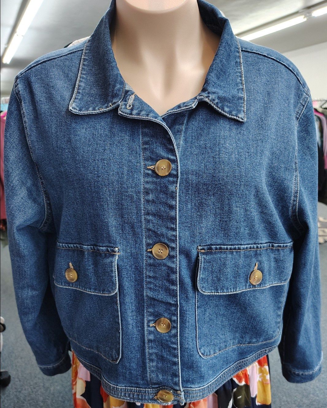 Rachel Zoe boxy denim jacket size 2x oversized