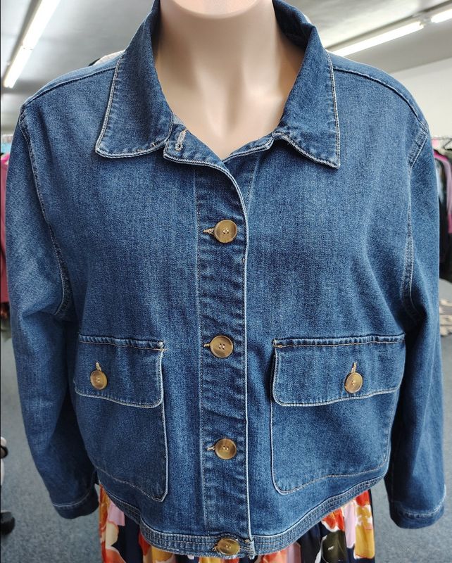 Rachel Zoe boxy denim jacket size 2x oversized