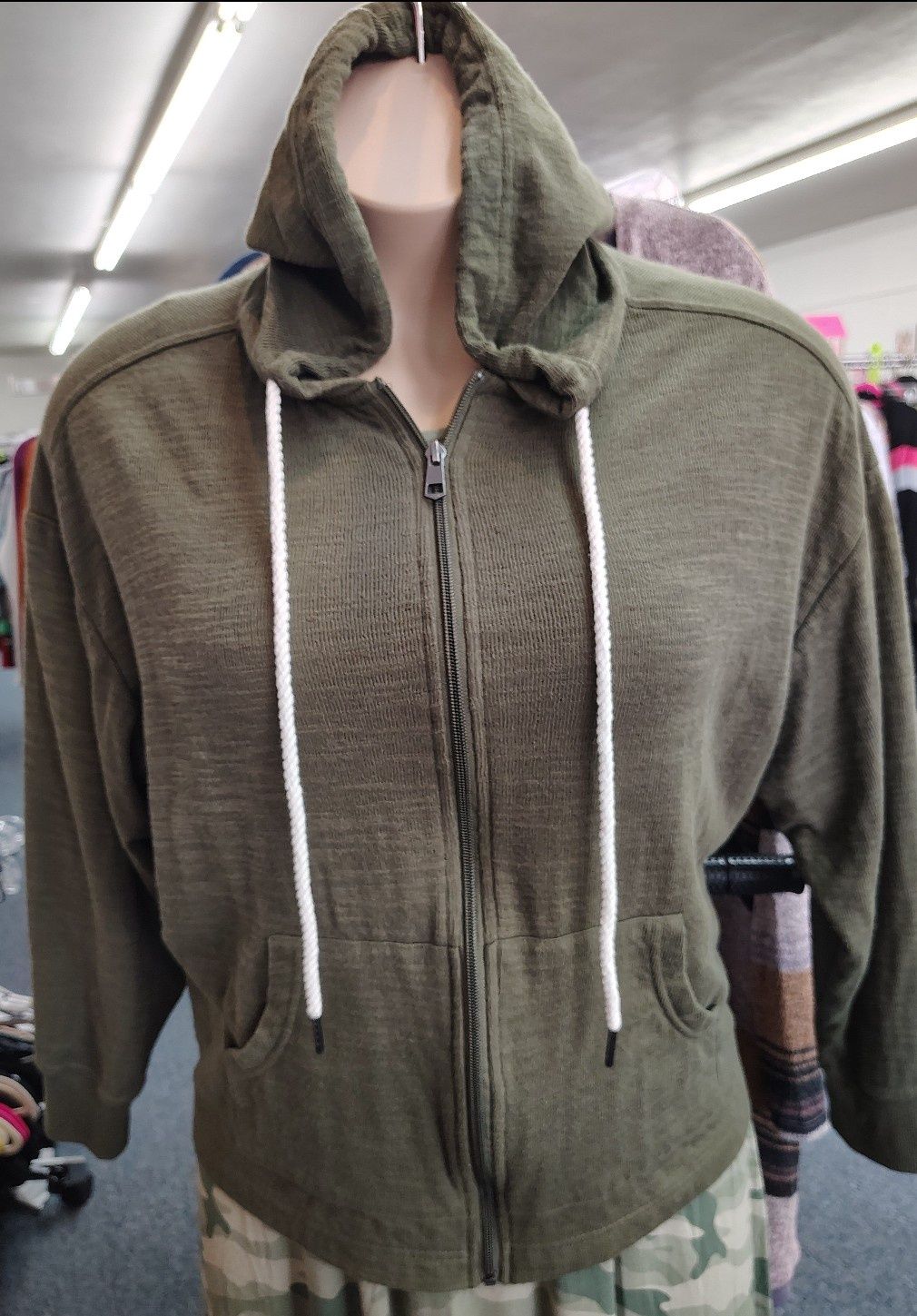 Maurices green hoodie with zip front size 1x