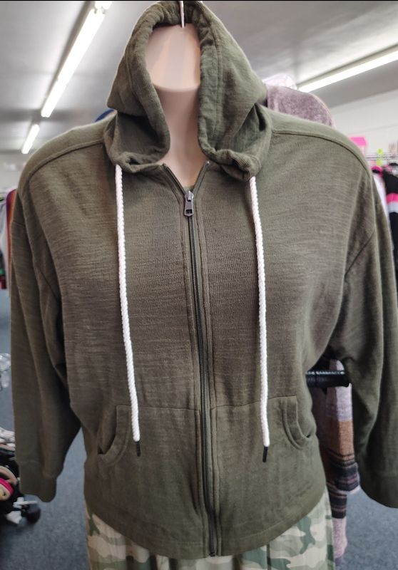 Maurices green hoodie with zip front size 1x