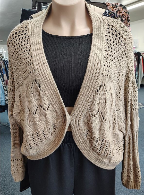 Old Navy brown crochet cardigan size XXL