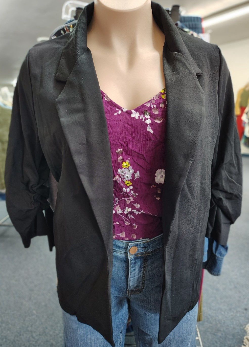 Dear Scarlett NWT black stretch knit blazer jacket 2x