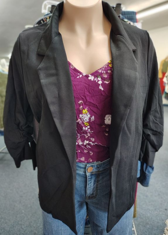 Dear Scarlett NWT black stretch knit blazer jacket 2x