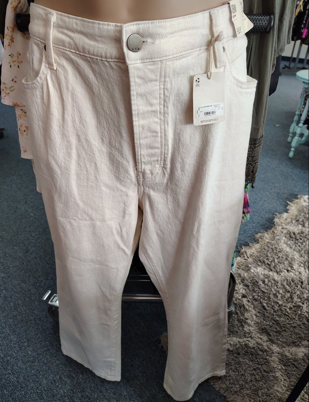 a.n.a. off white NWT jeans highest rise vintage straight size 18W