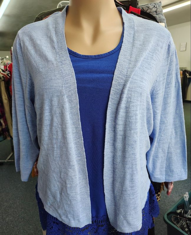 Croft &amp; Barrow light blue lightweight cardigan sweater 1x