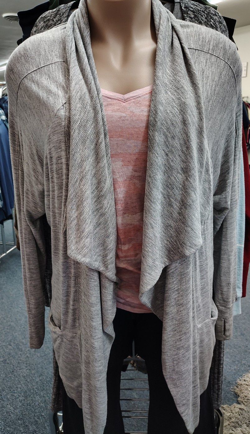 2x Athleta gray heavy cardigan with pockets