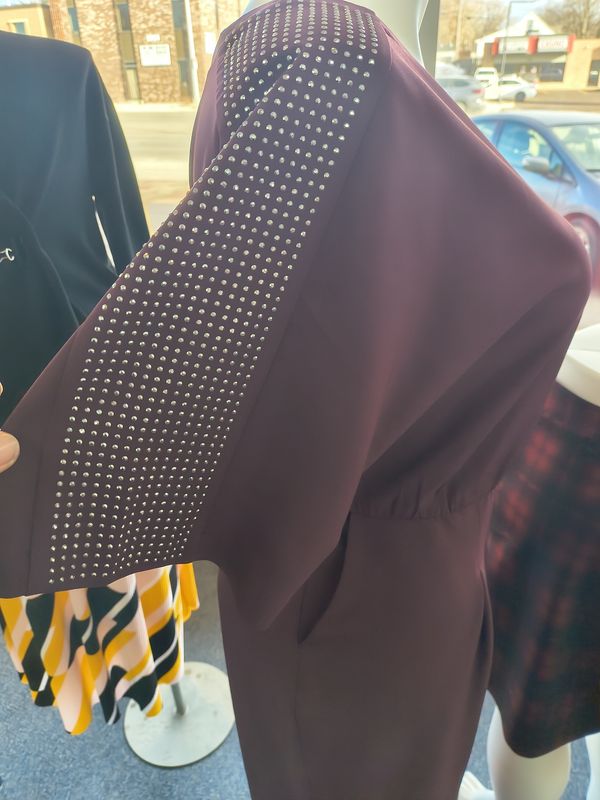 16 1x Lane Bryant maroon no stretch jumsuit