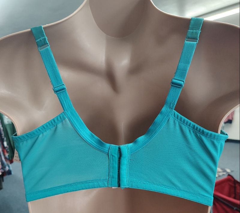 Cacique teal lace underwire balconette bra size 42F