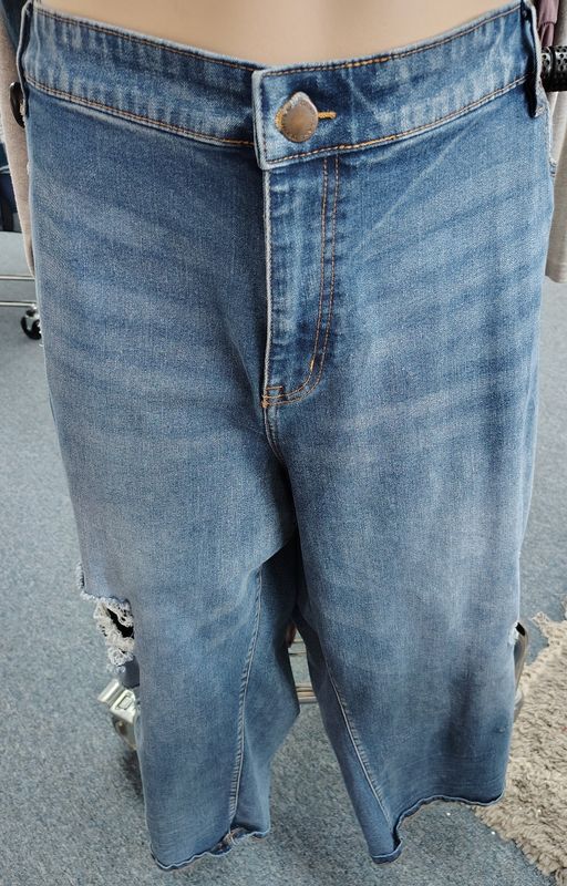 Lane Bryant distressed straight leg jeans size 28