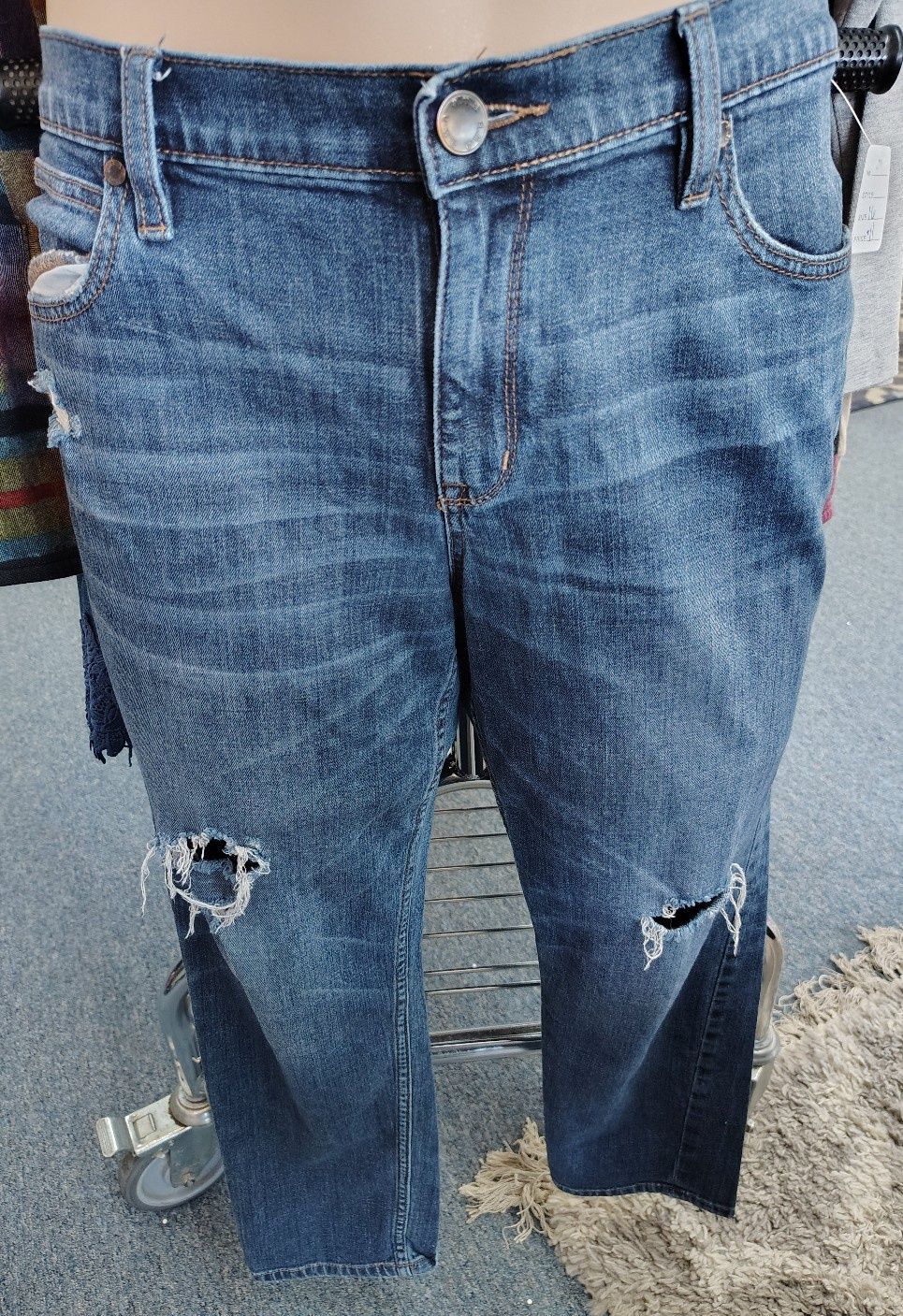 a.n.a. skinny boyfriend distressed jeans size 16