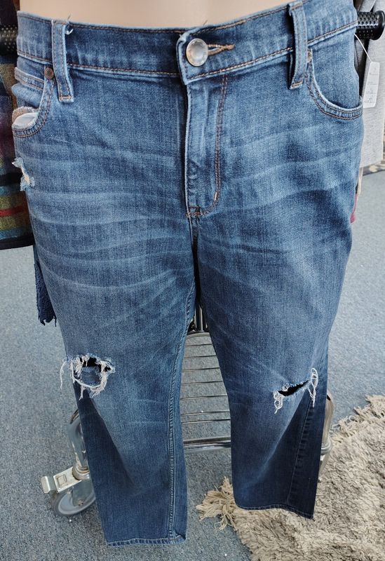 a.n.a. skinny boyfriend distressed jeans size 16