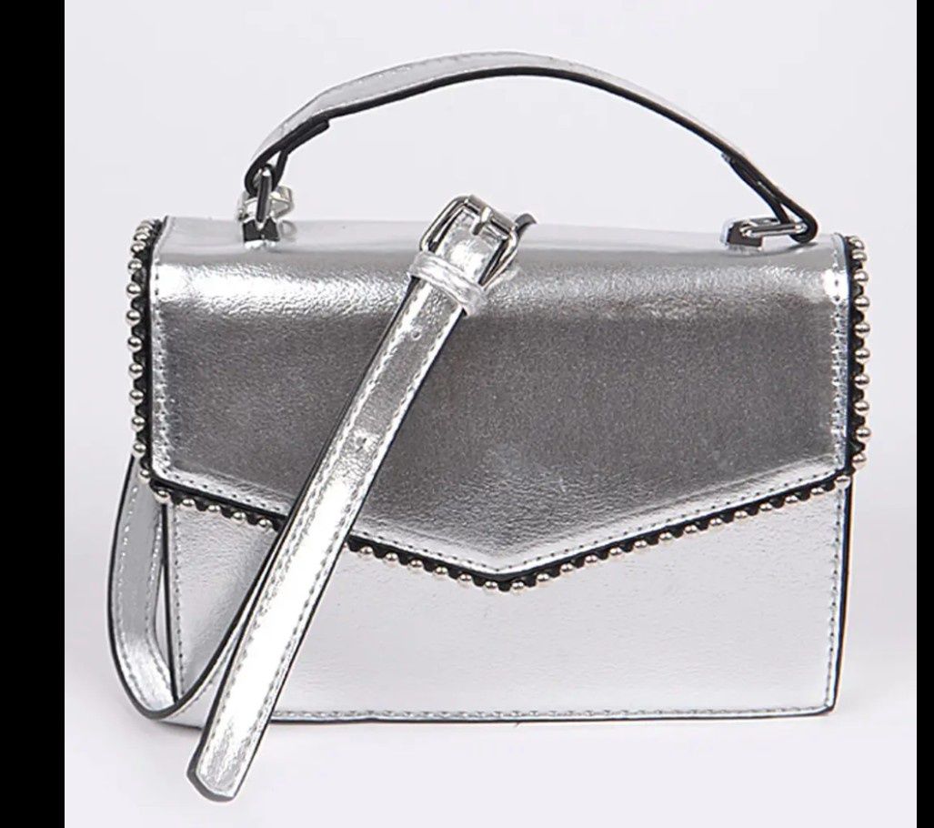 New small silver crossbody bag