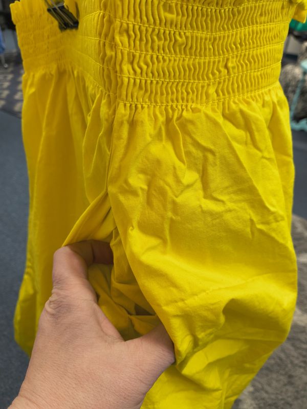 A.n.a. 2x bright yellow pull on midi skater skirt