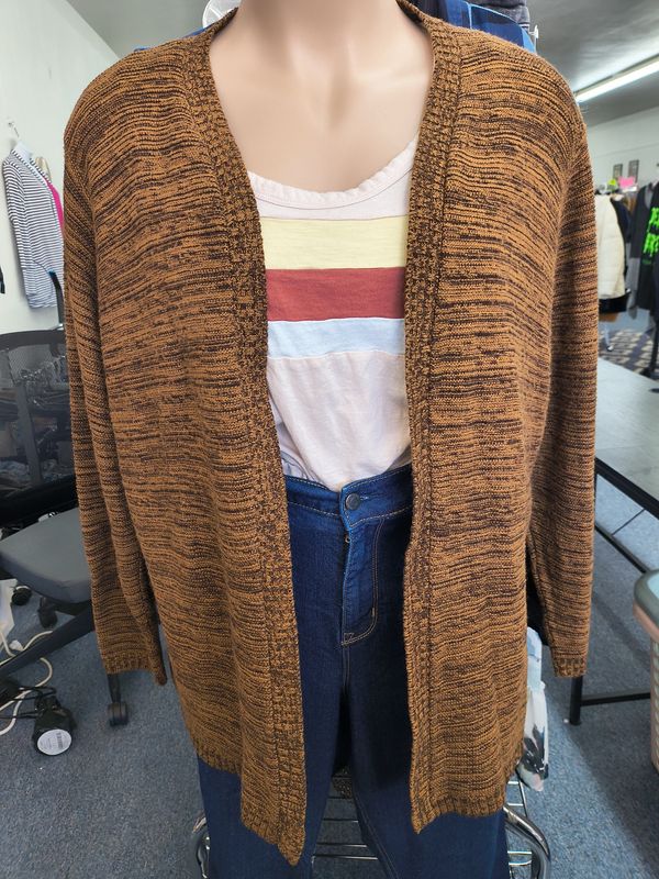 4x Maurices brown marled cardigan with back design