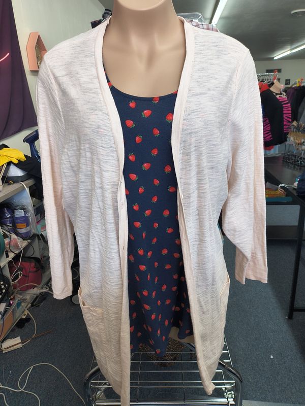 5x Torrid pale pink lightweight duster cardigan