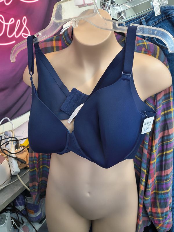 42DD Cacique lightly lined full coverage navy blue underwire bra