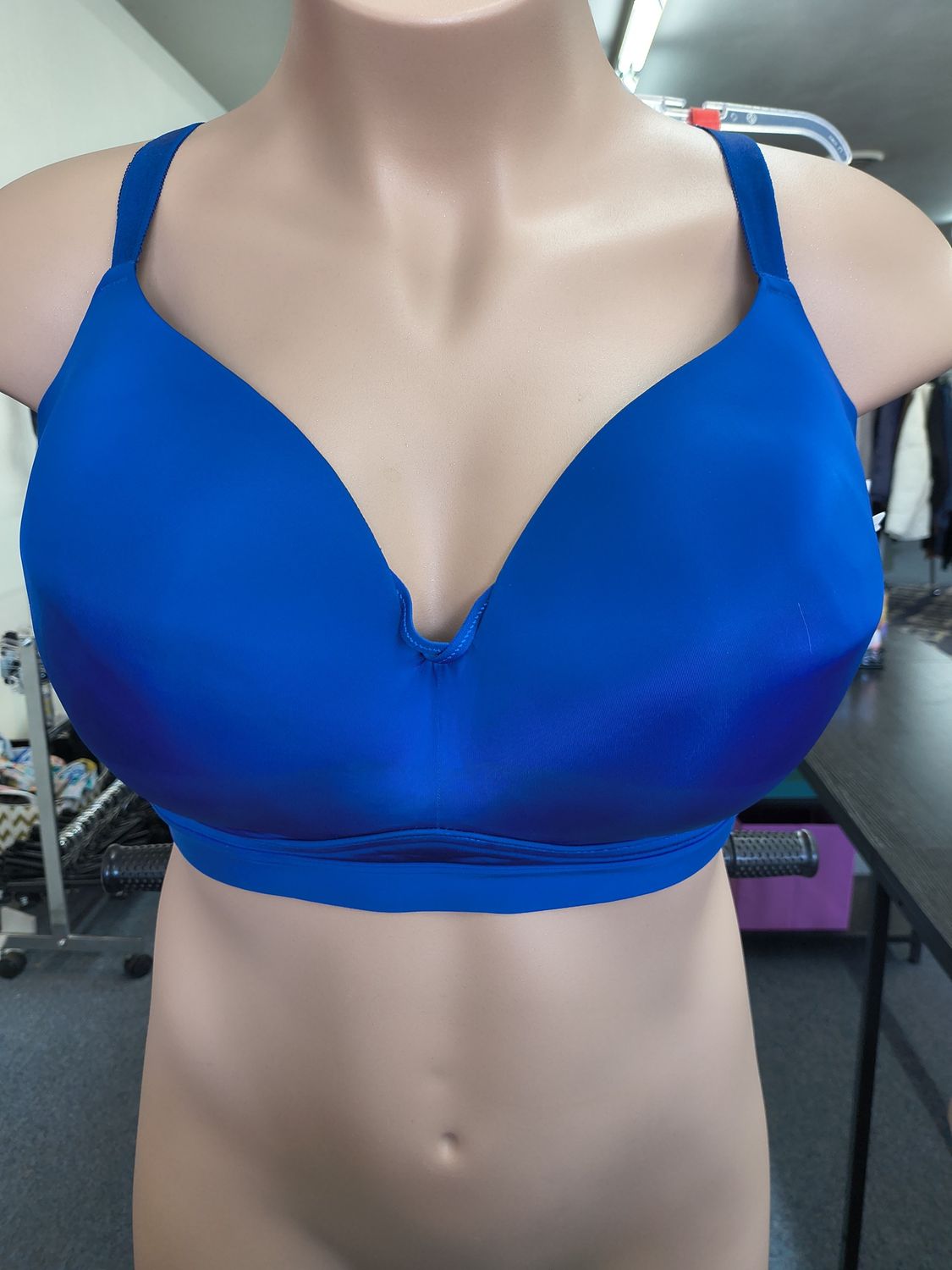 44DDD Torrid blue wire-free push-up plunge bra