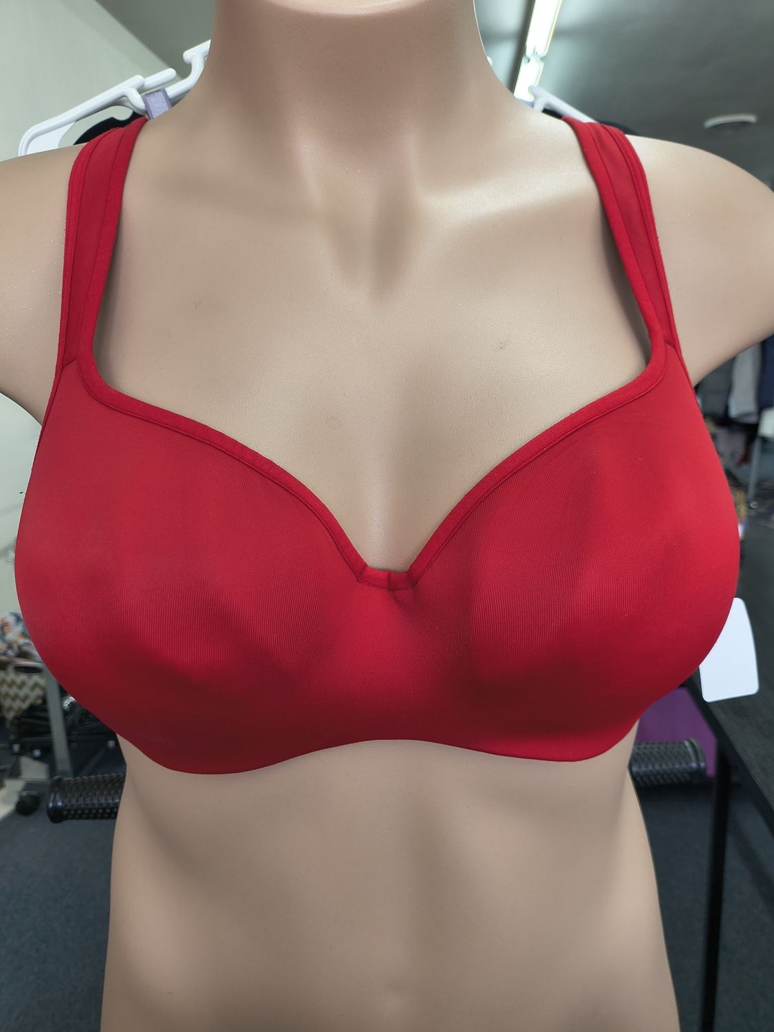 38C Cacique red balconette underwire bra