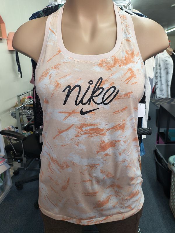 Size XXL The Nike Tee tie dye orange racerback tank top