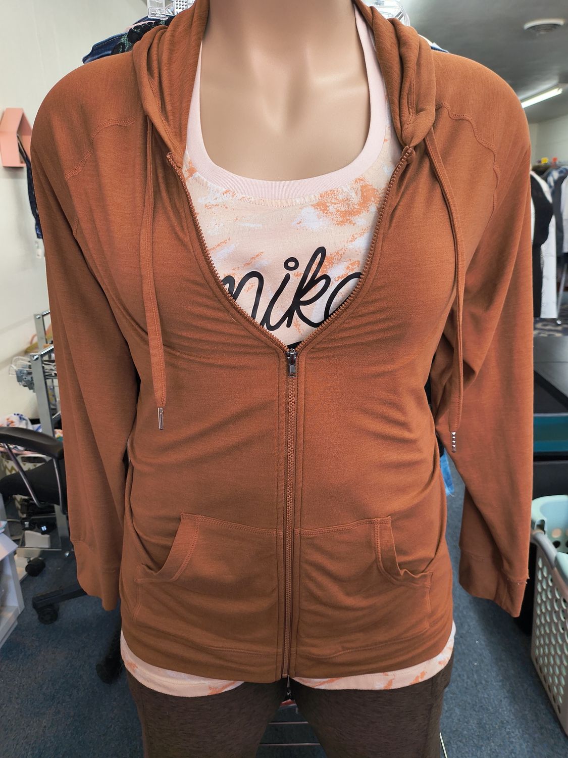 Size XXL Maurices In Motion rust orange zip front athletic jacket