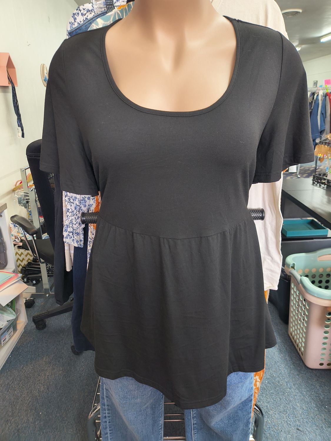 2x NWT Bloomchic black knit babydoll tunic length