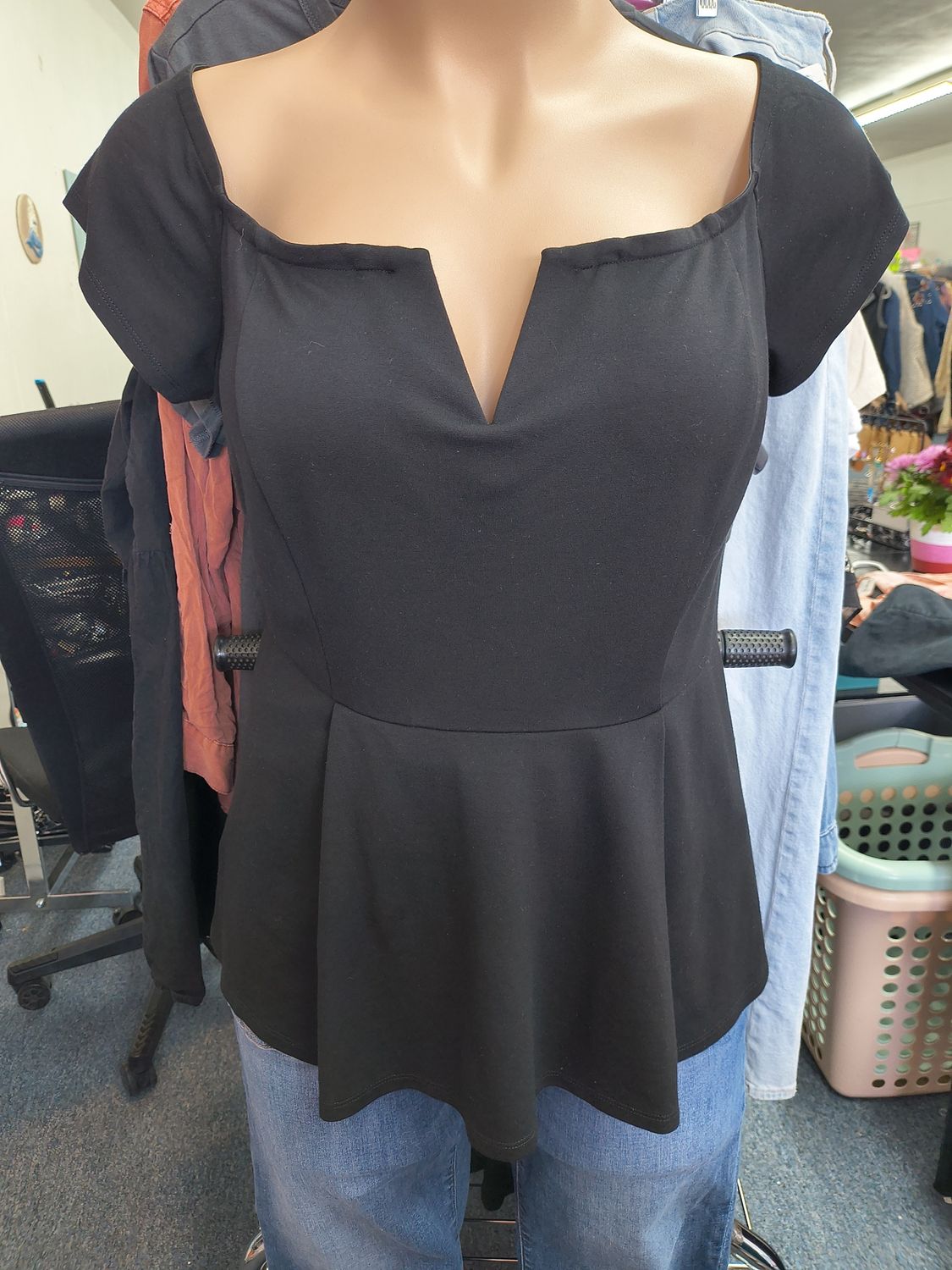 2x Lane Bryant black babydoll top 18/20