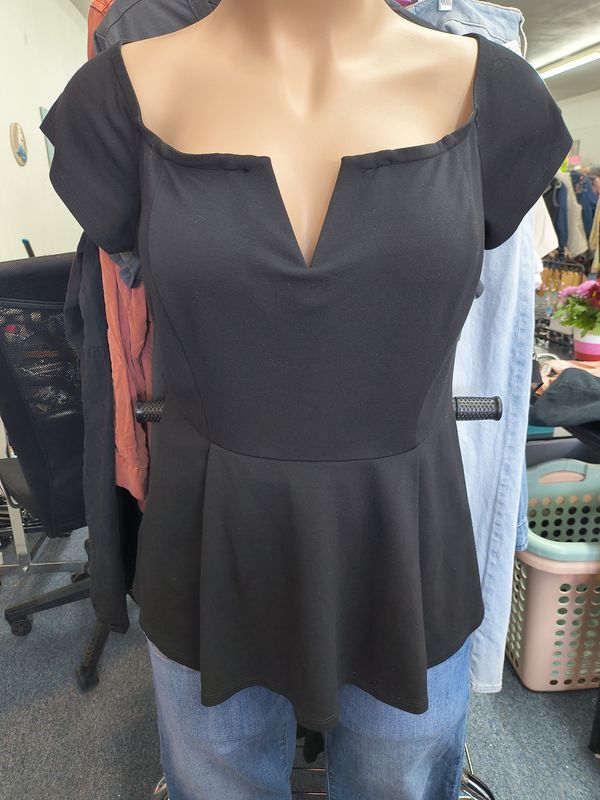 2x Lane Bryant black babydoll top 18/20