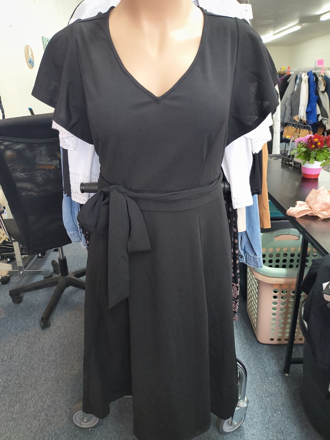 2x Pinup Fashion NWT black hi-lo hem empire waist dress