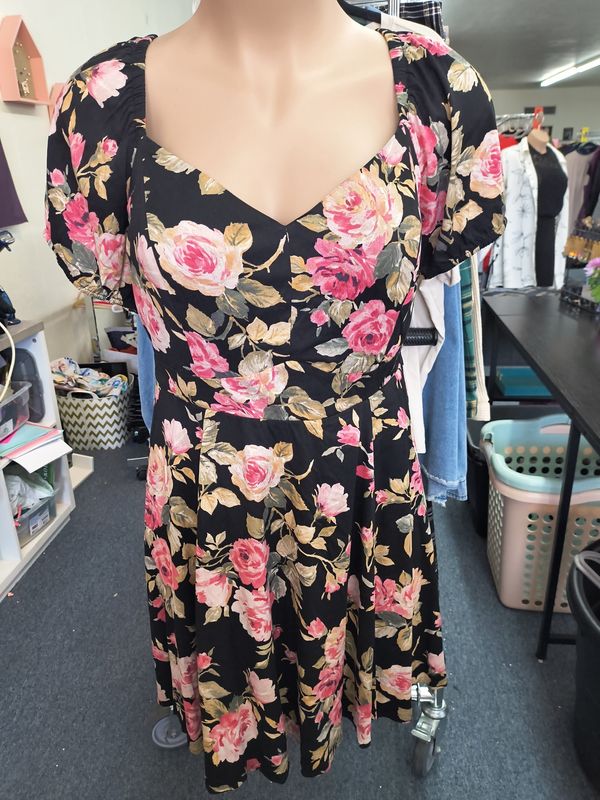 2x Torrid floral mini dress empire waist