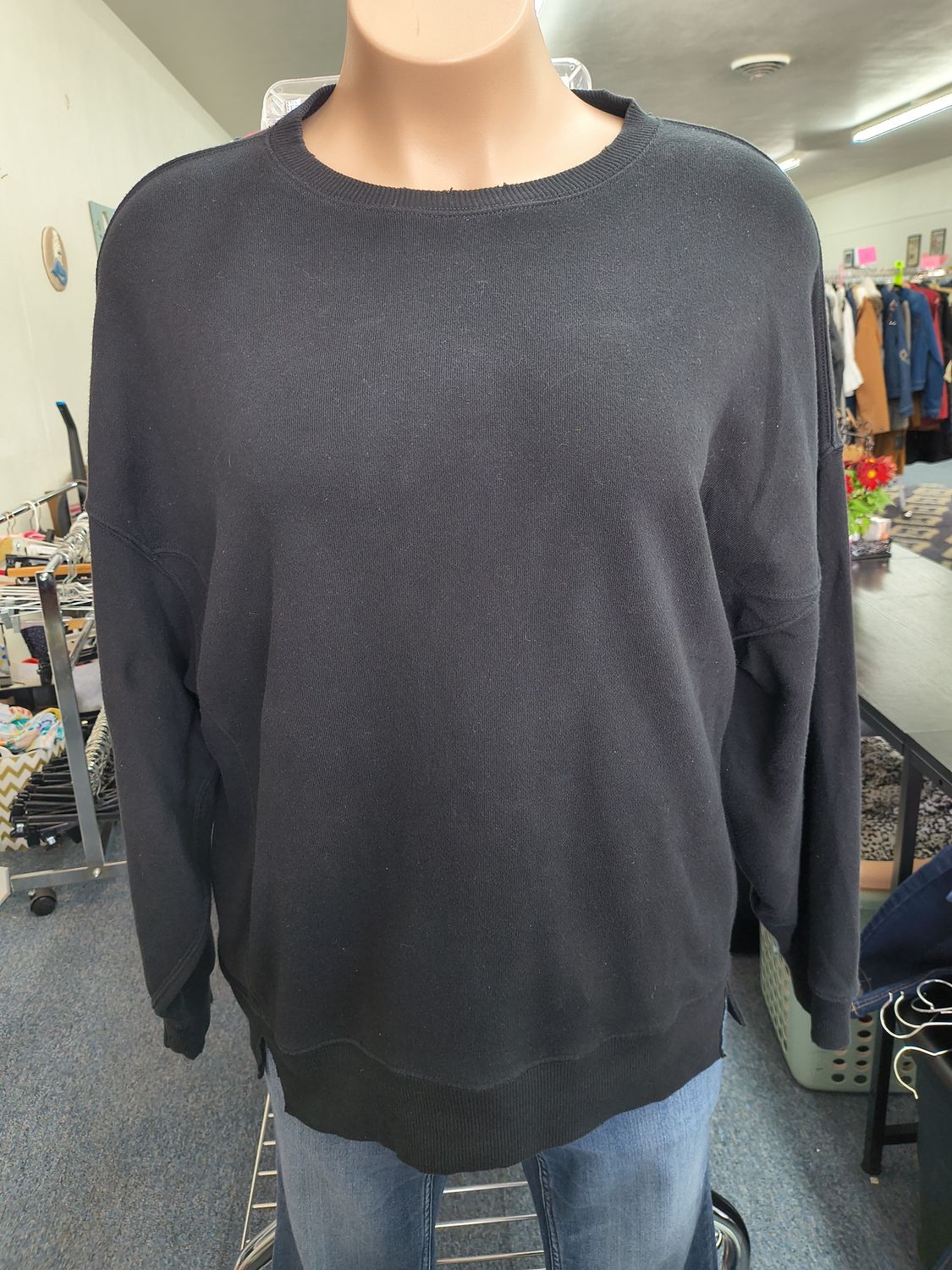 Size XL Aerie black dolman sleeve sweatshirt oversized