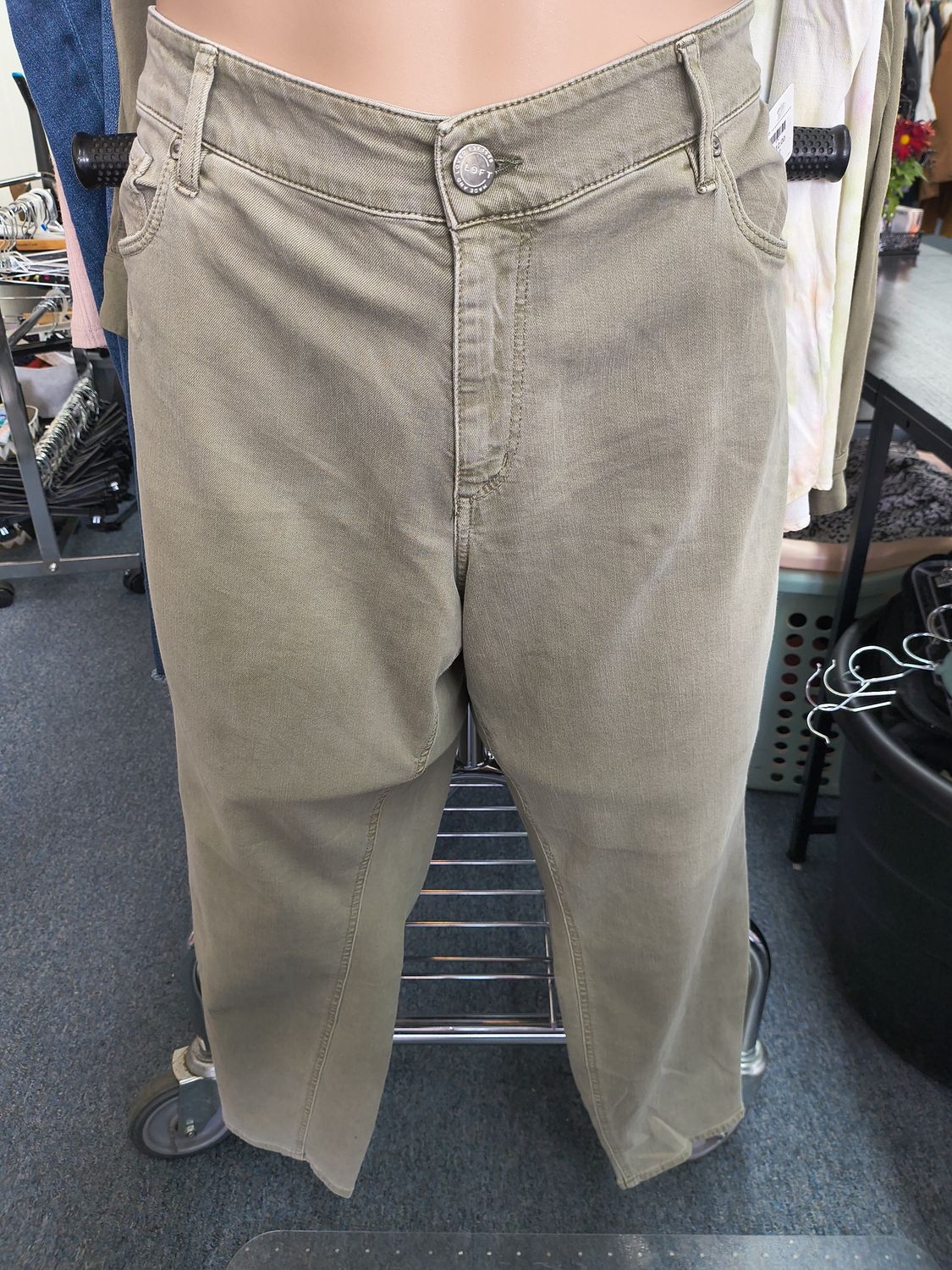 Size 20 Loft Plus green modern skinny jeans