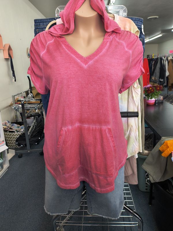 2x Livi Active pink burnout lightweight hoodie top 18/20